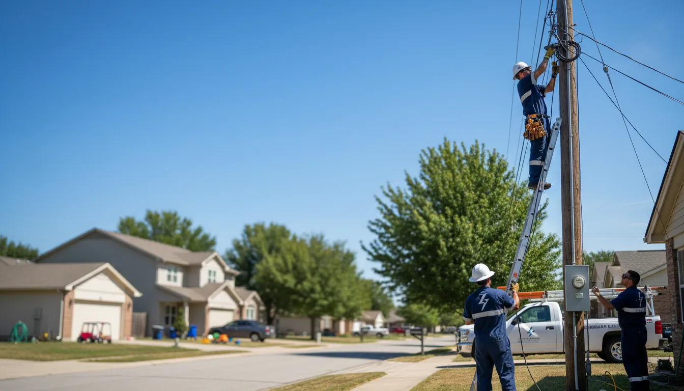 Residential electrician providing installation services in Hannaford, ND
